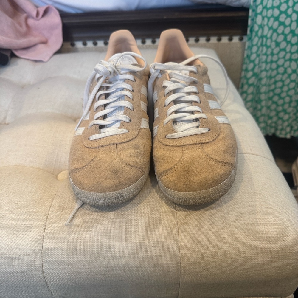 adidas Women's Tan Suede Athletic Sneakers
